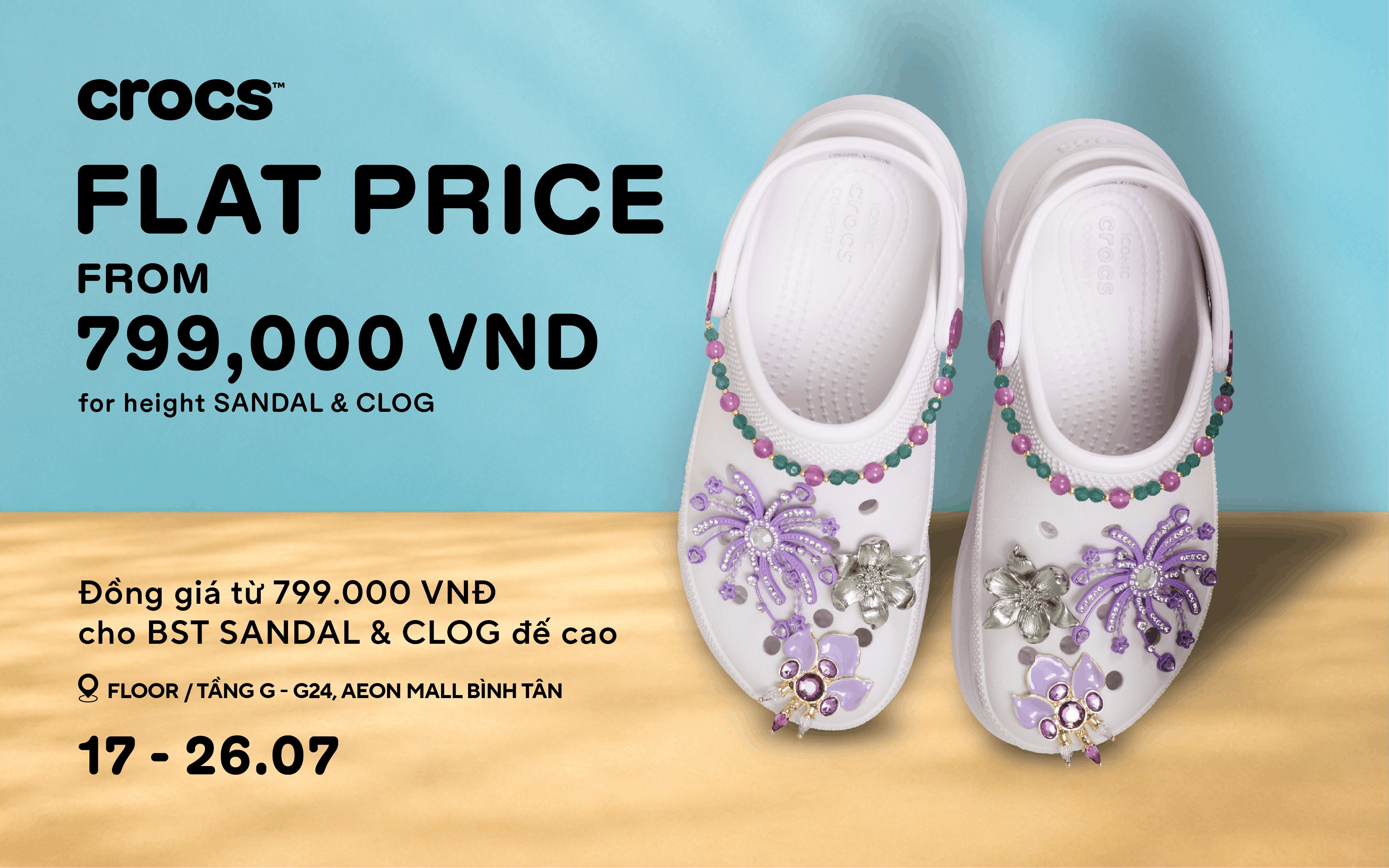 CROCS l ĐỒNG GIÁ TỪ 799.000 VNĐ CHO BST SANDAL & CLOG đế cao