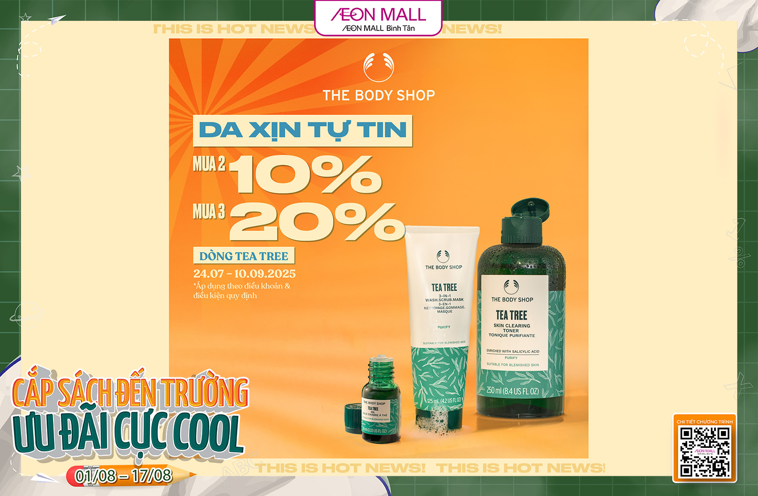 THE BODY SHOP - LÀN DA CẦN ĐƯỢC CHĂM SÓC TỬ TẾ