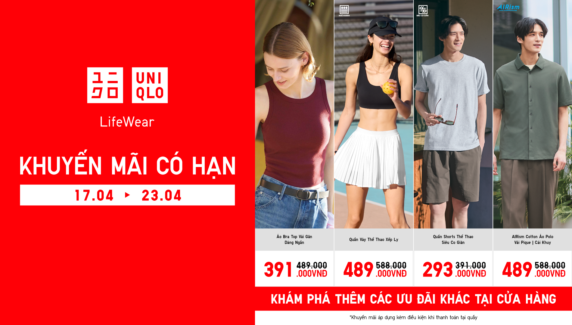 CHÀO HÈ CÙNG KHUYẾN MÃI CÓ HẠN TỪ 17.04 ĐẾN 23.04