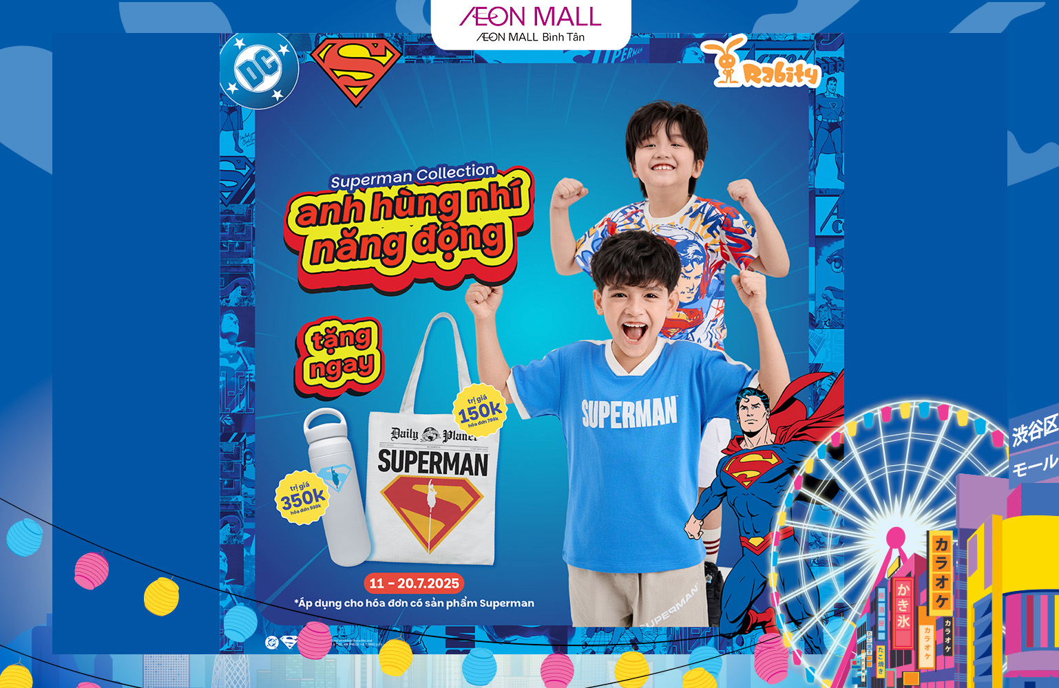 RABITY RA MẮT BST SUPERMAN - NHẬN QUÀ SIÊU ANH HÙNG