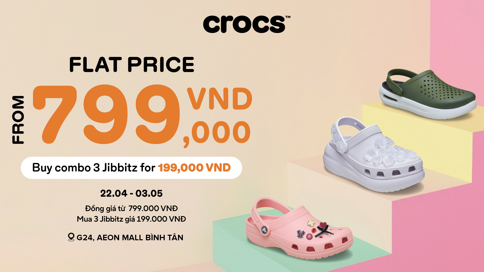 Deal Đồng Giá, Vui Lễ Thả Ga Cốc cốc, Crocs chính hãng đồng giá từ 799K tới rồi đâyyy!