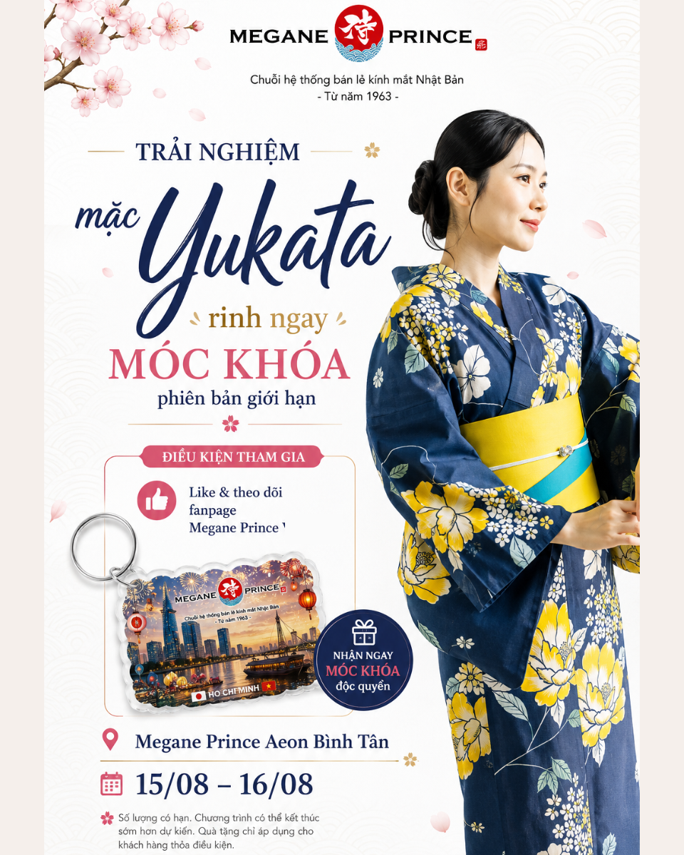 TRẢI NGHIỆM MẶC YUKATA – RINH NGAY MÓC KHÓA ĐỘC QUYỀN