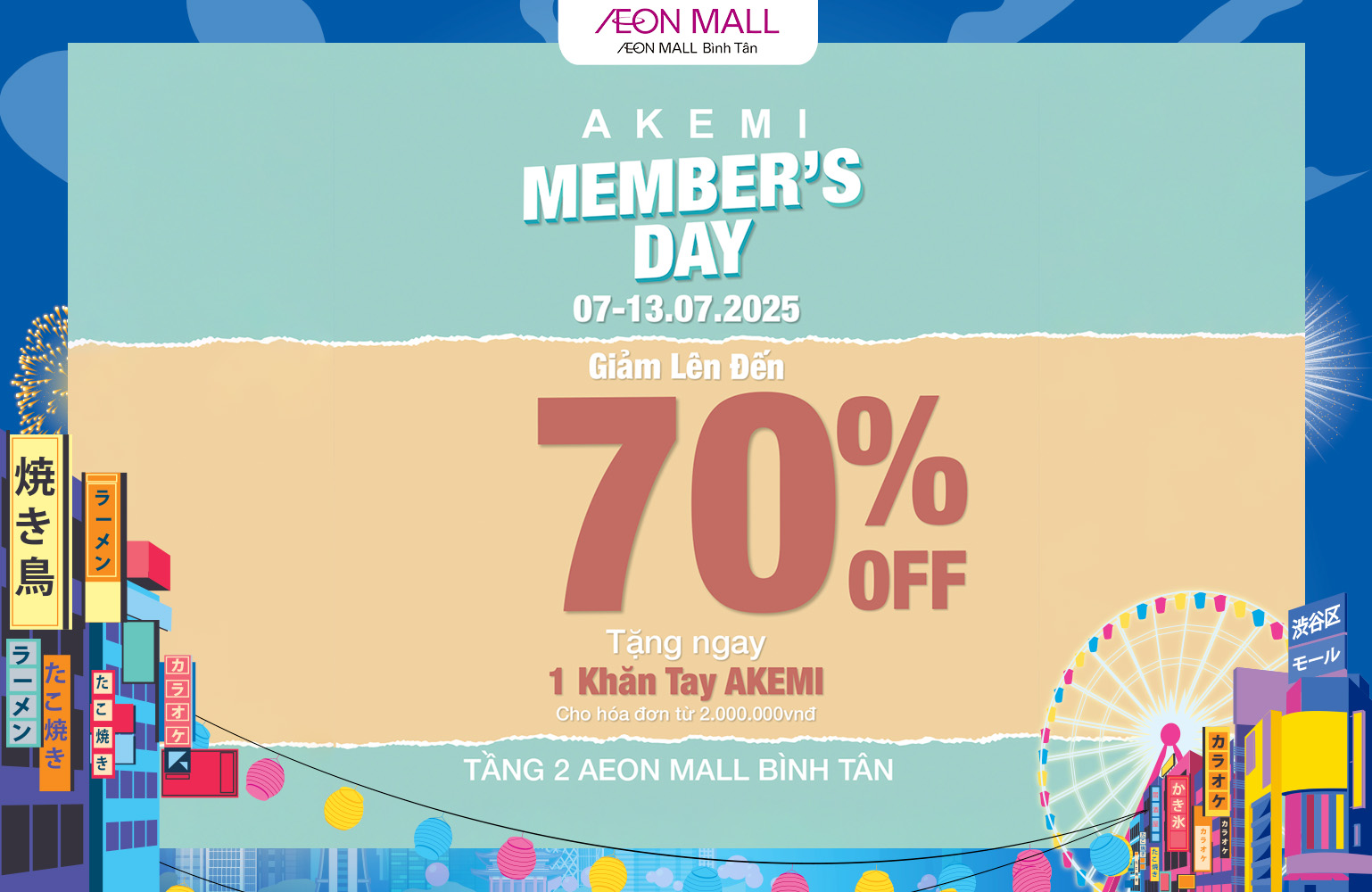 AKEMI MEMBER'S DAY - SALE LÊN ĐẾN 70%