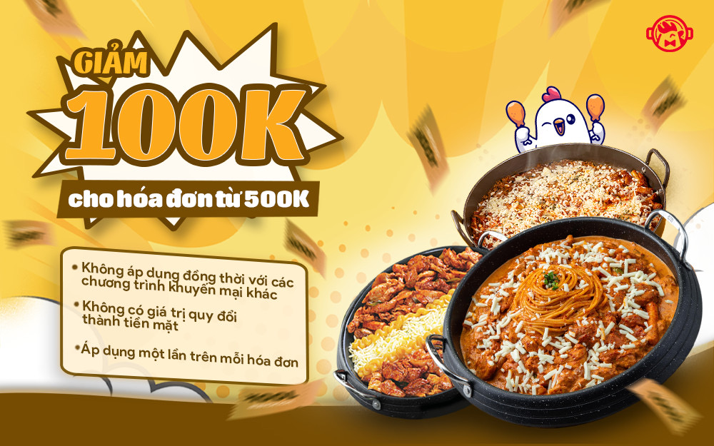 MR.DAKGALBI: GIẢM 100K CHO HÓA ĐƠN TỪ 500K