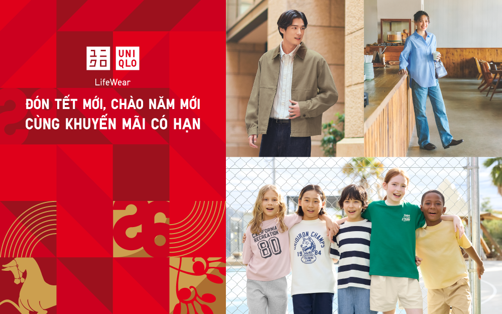 ĐÓN TẾT MỚI TẠI UNIQLO VỚI KHUYẾN MÃI HÀNG LOẠT SẢN PHẨM ĐƯỢC YÊU THÍCH