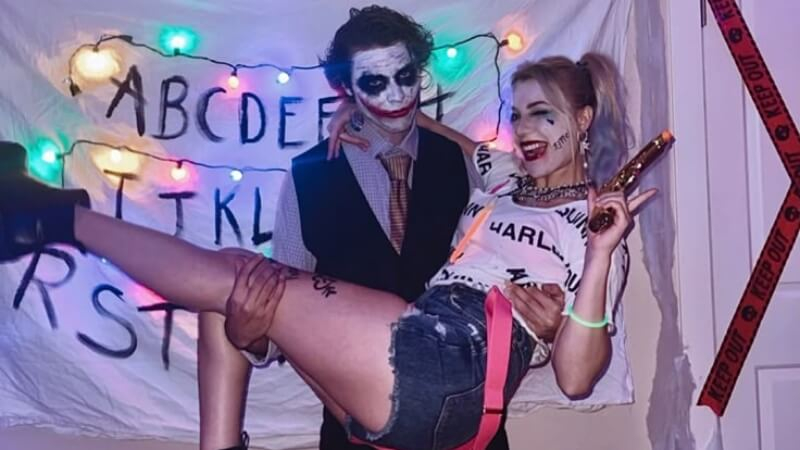 Bộ đôi Joker và Harley Quinn cực kỳ ăn ý với phong cách nổi loạn rực rỡ. (Nguồn: Internet)