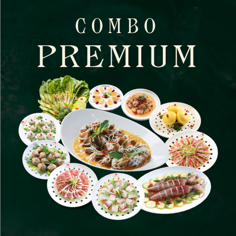 Combo Premium có thực đơn phong phú và khẩu phần lớn, phù hợp với nhóm đông người hoặc các buổi gặp mặt. (Nguồn: Internet)