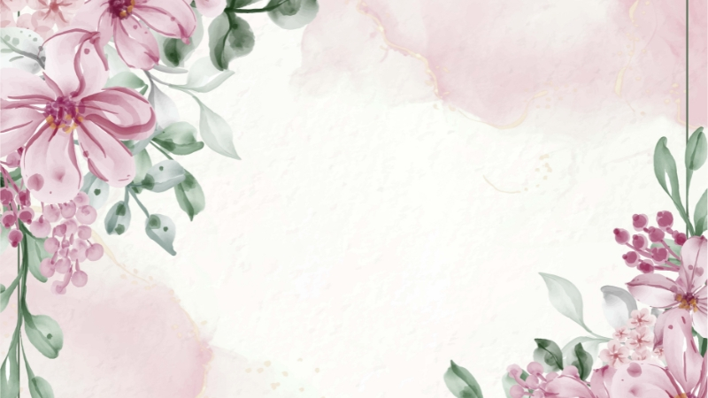 Mẫu background 20/10 nền trắng kết hợp hoa góc cạnh, phù hợp cho thiết kế tinh tế. (Nguồn: Internet)