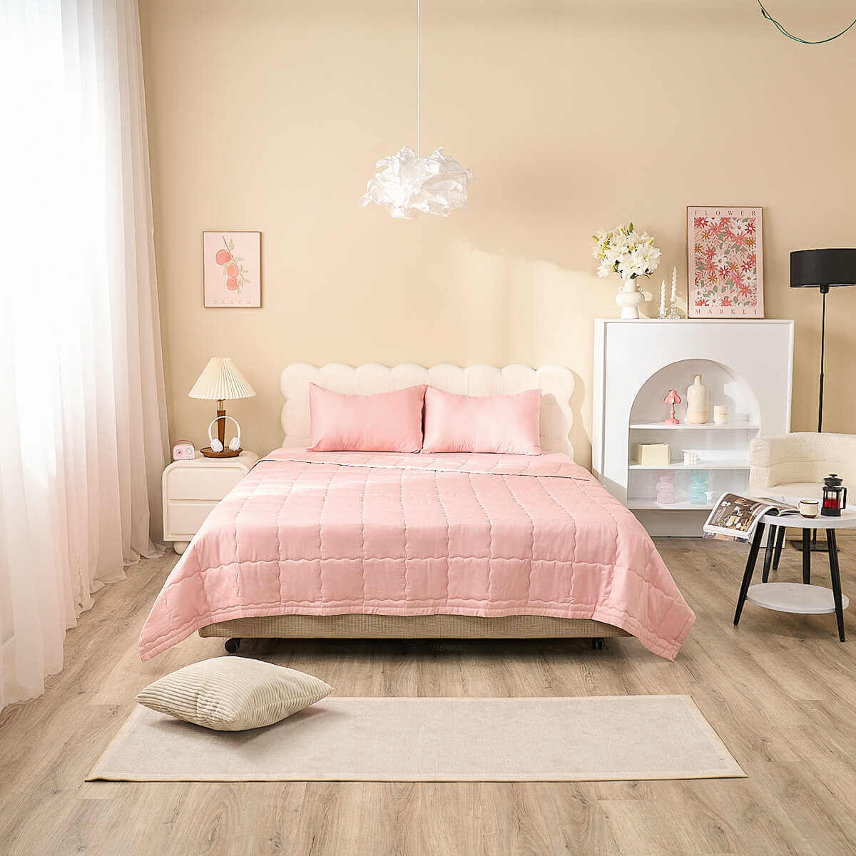 Bộ chăn ga màu pastel mang lại cảm giác dễ chịu, thoải mái (Nguồn: Internet)