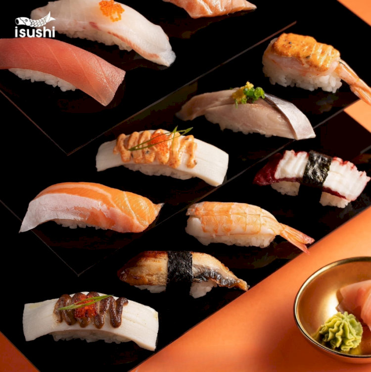 Nigiri tại iSushi nổi bật với vị ngọt tự nhiên của hải sản (Nguồn: iSushi) Nigiri tại iSushi nổi bật với vị ngọt tự nhiên của hải sản (Nguồn: iSushi)