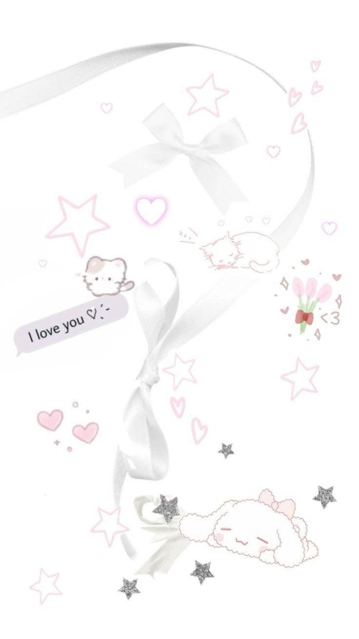 Hình nền iPhone cute anime nữ dễ thương với phong cách màu sắc mềm mại (Nguồn: Internet)