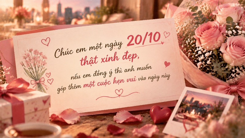 Lời chúc 20/10 tinh tế dành cho người yêu trong giai đoạn mới bắt đầu tìm hiểu