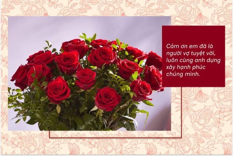 Bó hoa hồng đỏ cùng lời nhắn cảm ơn là món quà lãng mạn dành tặng người thương. (Nguồn: Internet)