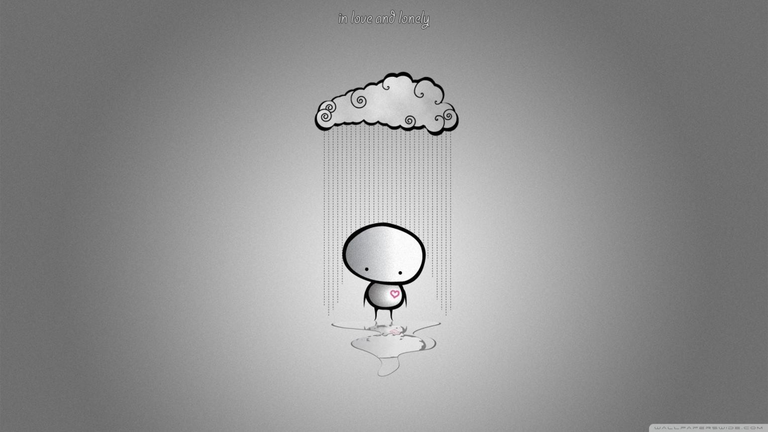Hình nền iPhone cute theo mood buồn nhẹ, thể hiện cảm xúc tinh tế và sâu lắng (Nguồn: Internet)