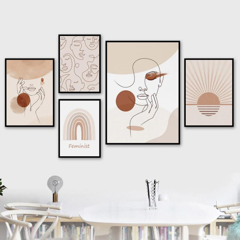 Tranh canvas điểm nhấn cho phòng ngủ phong cách Hàn (Nguồn: Internet)