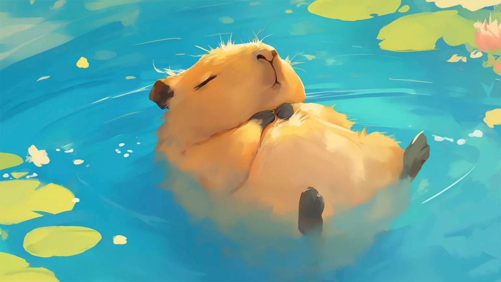 Hình nền máy tính Capybara độ phân giải 4K mang đến vẻ đẹp sắc nét và sự thư giãn tối đa cho góc làm việc (Nguồn: Internet)