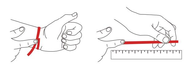 Cách đo ni vòng tay bằng dây và thước (Nguồn: Internet)