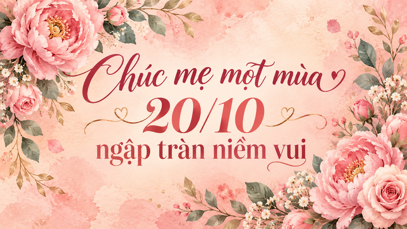 Những câu chúc 20/10 ngắn gọn nhưng vẫn truyền tải sự quan tâm, yêu thương, phù hợp để gửi tin nhắn hoặc viết trong thiệp tặng mẹ.