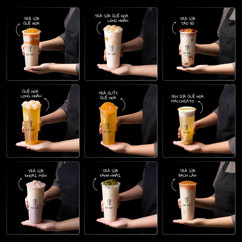 Mandarin osmanthus tea and osmanthus longan tea combine floral aromas with fruit flavors, making them good starting points for exploring the Mê Trà menu. (Source: Internet)