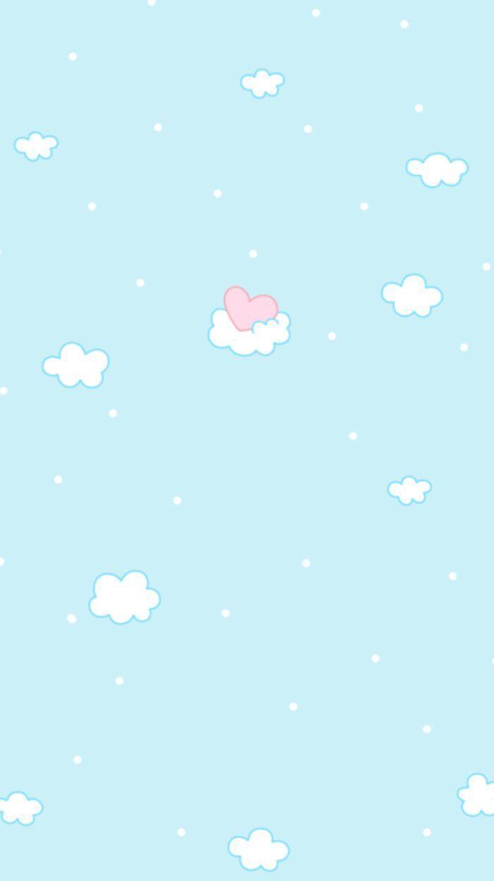 Hình nền iPhone cute phong cách pastel nhẹ nhàng, tạo cảm giác thư giãn và dễ chịu cho mắt (Nguồn: Internet)