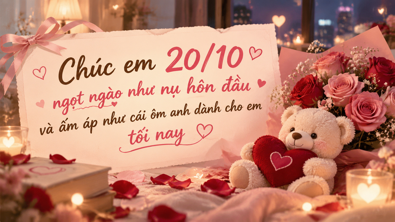 Gợi ý lời chúc 20/10 ngọt ngào giúp bạn gửi lời yêu thương đến nửa kia