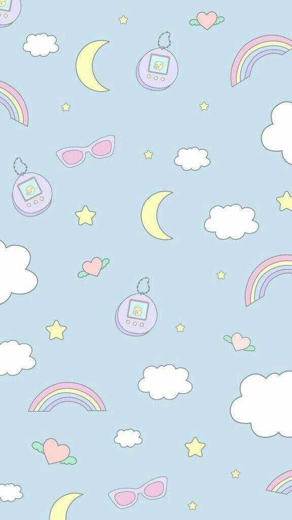 Hình nền iPhone cute anime nữ dễ thương với phong cách màu sắc mềm mại (Nguồn: Internet)