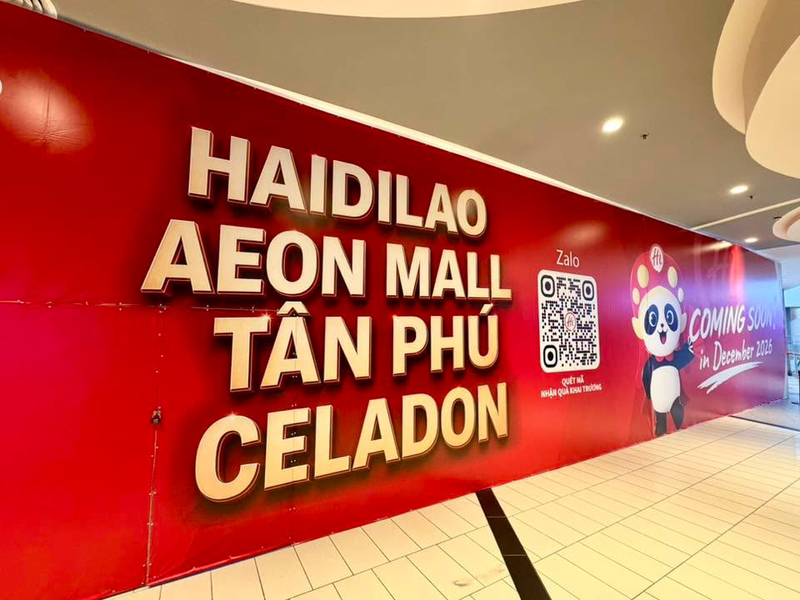 Haidilao tại AEON MALL Tân Phú Celadon được bố trí tại tầng 3, vị trí T06. (Nguồn: Internet)