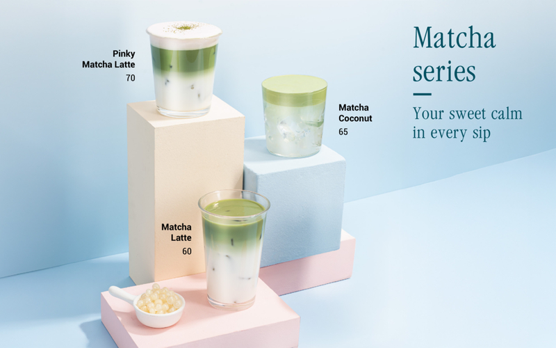 Các món matcha tại Lala Bear kết hợp hương trà xanh đặc trưng với sữa, dừa và nhiều cách pha chế khác nhau (Nguồn: Internet)