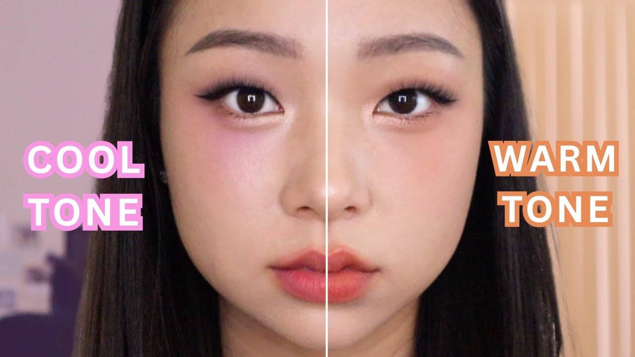 So sánh makeup với undertone lạnh và ấm (Nguồn: Internet)