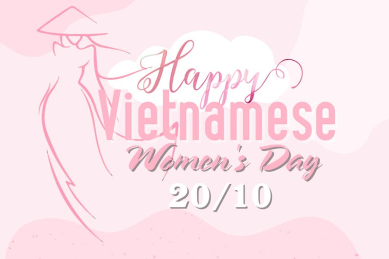 Background 20/10 phong cách nhẹ nhàng với hình ảnh áo dài và gam màu hồng pastel. (Nguồn: Internet)