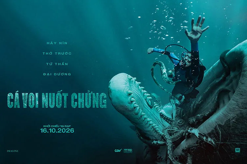 Jay Gardiner mắc kẹt trong bụng cá voi và phải tìm cách thoát thân giữa đại dương. (Nguồn: Internet)