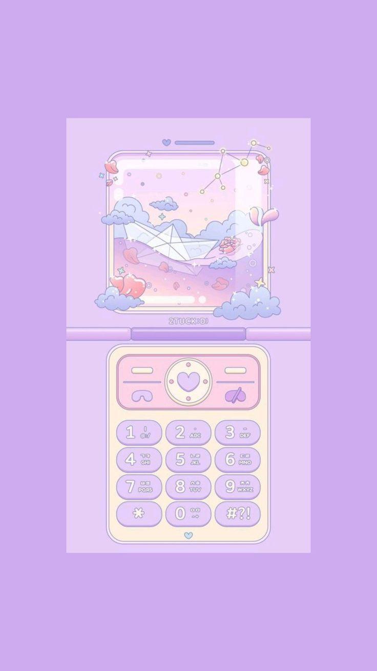 Hình nền iPhone cute phong cách pastel nhẹ nhàng, tạo cảm giác thư giãn và dễ chịu cho mắt (Nguồn: Internet)