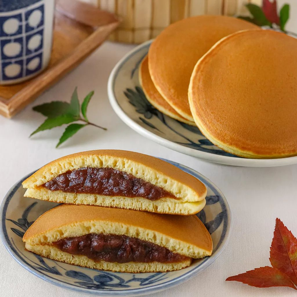 Dorayaki sở hữu lớp bánh mềm xốp, có vị ngọt nhẹ, dẻo dai (Nguồn: Internet)
