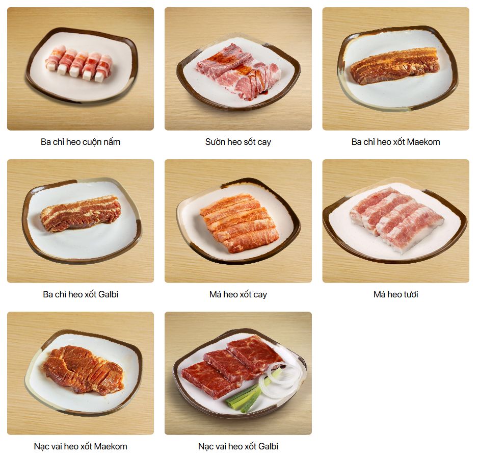 Các món thịt heo buffet Quốc dân 2.0