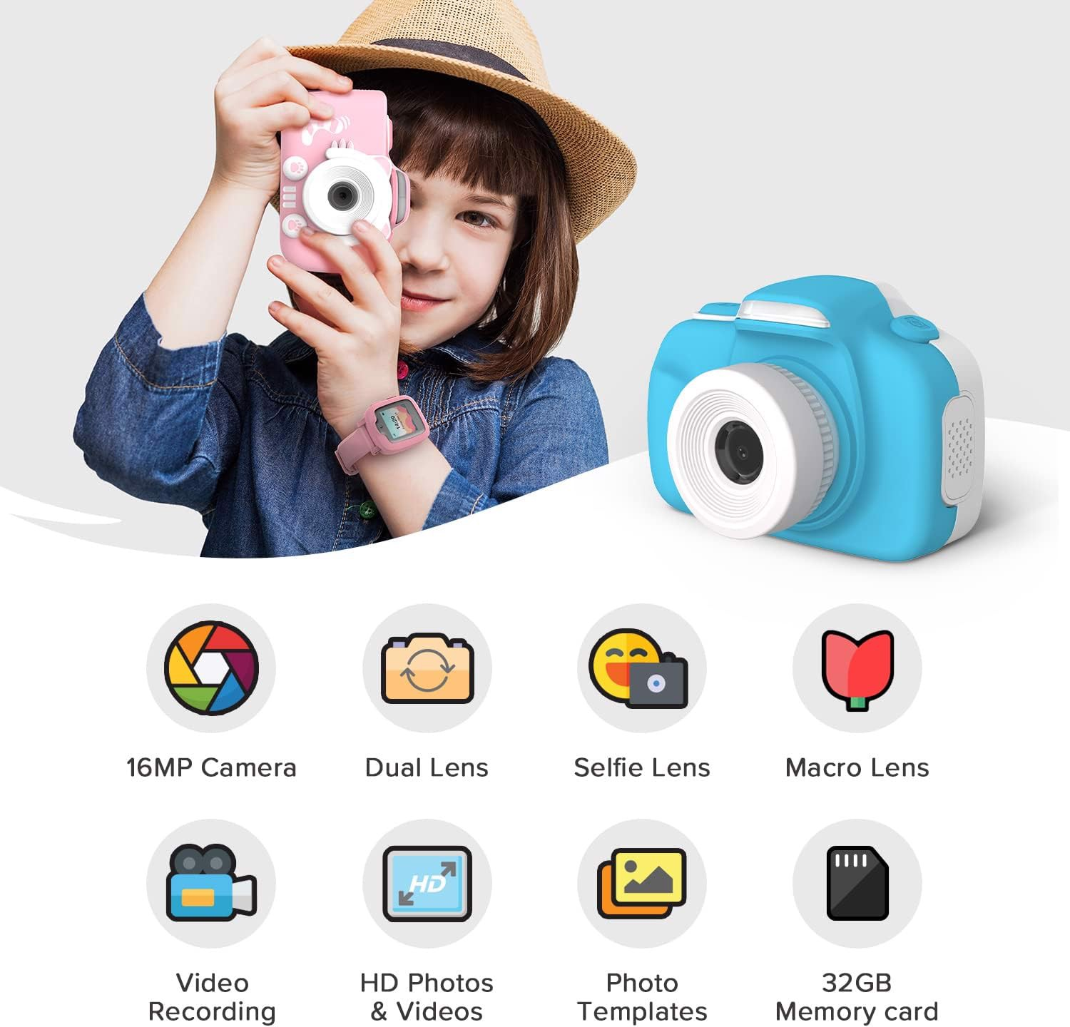 Máy ảnh mini giúp bé ghi lại những khoảnh khắc vui chơi đầy thú vị. (Nguồn: Internet)