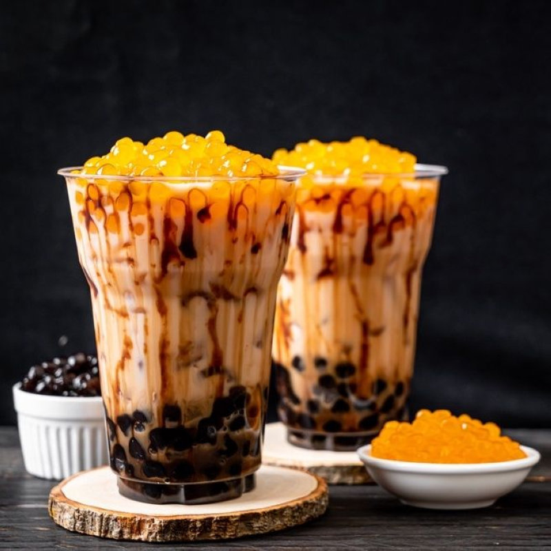 Trà sữa béo ngậy kết hợp cùng các loại topping hấp dẫn (Nguồn: Internet) Trà sữa béo ngậy kết hợp cùng các loại topping hấp dẫn (Nguồn: Internet)