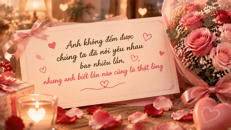 Những lời chúc 20/10 thể hiện sự trân trọng dành cho tình yêu lâu dài