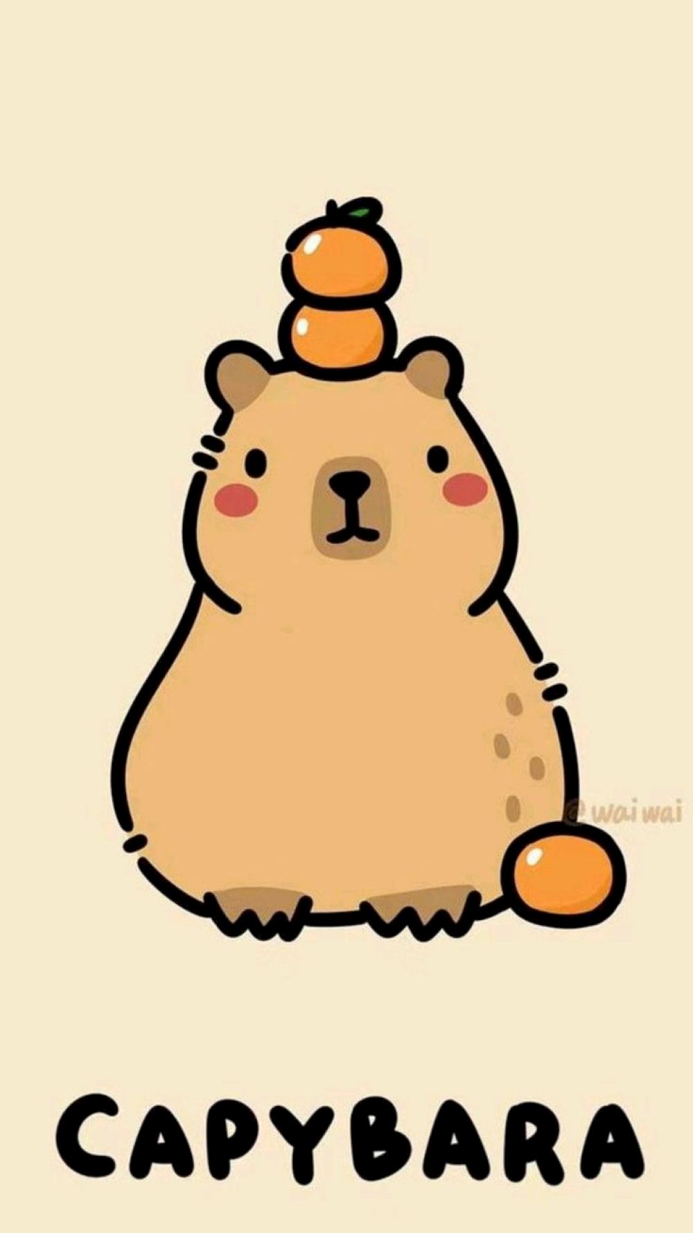 Bộ sưu tập hình nền Capybara cute với phong cách vẽ Chibi cực kỳ bắt mắt cho smartphone (Nguồn: Internet)