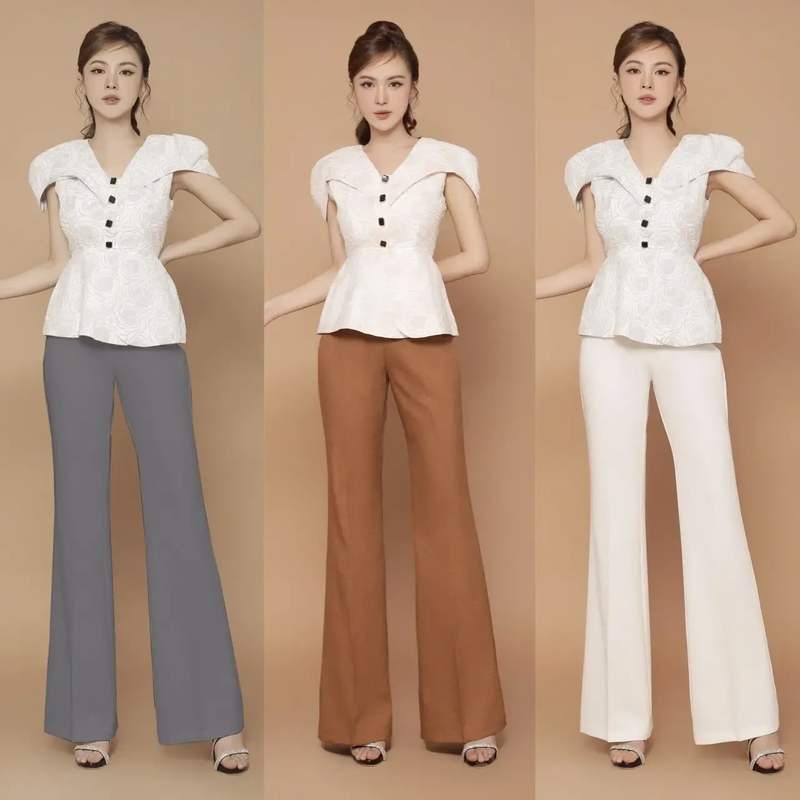 Thiết kế peplum khéo léo tạo đường cong ảo giúp cơ thể mềm mại và thon gọn (Nguồn: Internet) Thiết kế peplum khéo léo tạo đường cong ảo giúp cơ thể mềm mại và thon gọn (Nguồn: Internet)