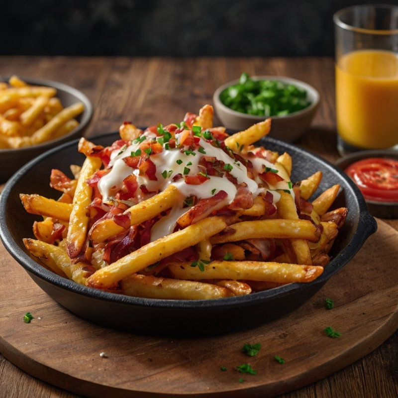 French Fries thường được rắc muối và dùng kèm với tương cà hoặc sốt mayonnaise (Nguồn: Internet) French Fries thường được rắc muối và dùng kèm với tương cà hoặc sốt mayonnaise (Nguồn: Internet)