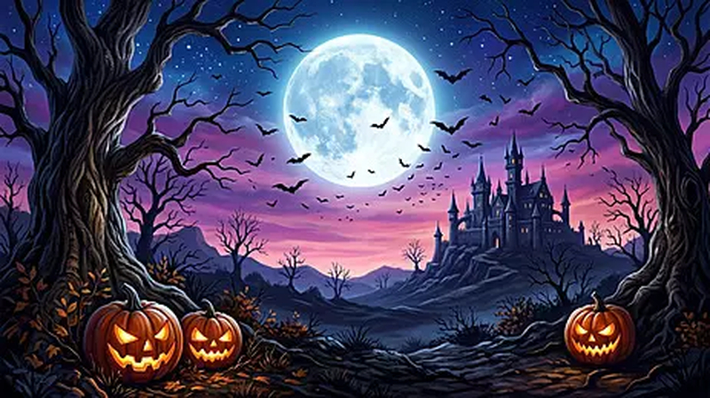 Bia mộ giả, hàng rào và mạng nhện tạo nên backdrop nghĩa địa cho tiệc Halloween. (Nguồn: Internet)