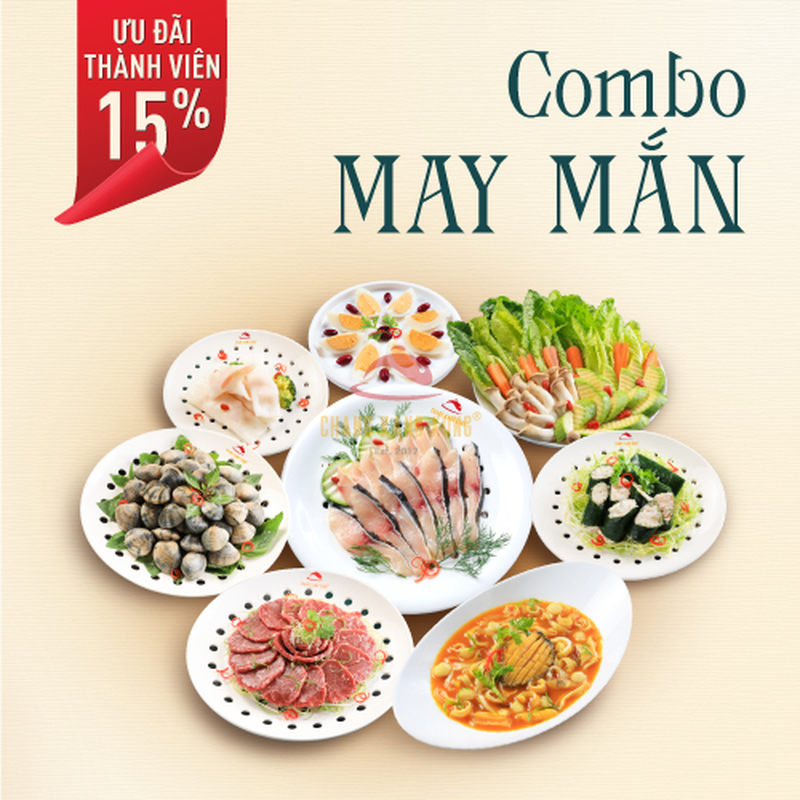 Combo May Mắn kết hợp cá, hải sản, thịt và dimsum trong một lựa chọn đa dạng. (Nguồn: Internet)
