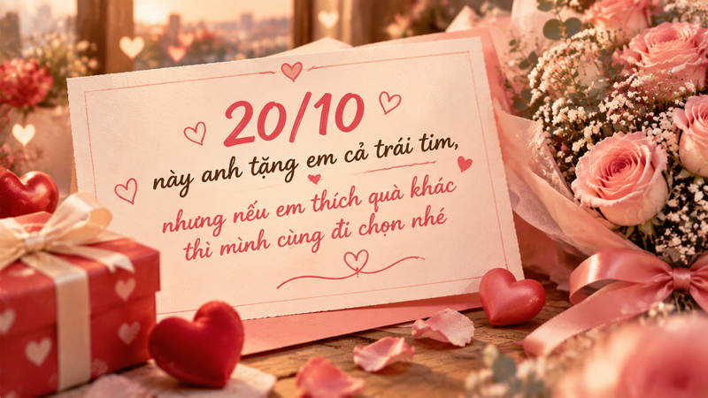 Lời chúc 20/10 vui vẻ, đáng yêu giúp tạo thêm niềm vui cho ngày đặc biệt