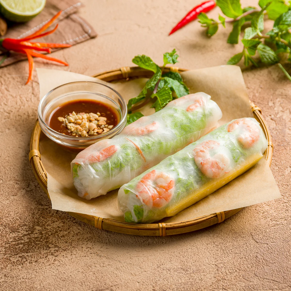 Gỏi cuốn mang đến cảm giác tươi mát, thanh đạm (Nguồn: Internet)