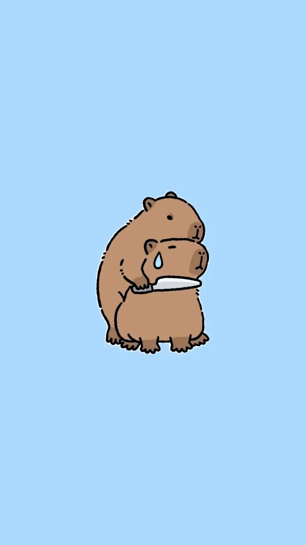 Bộ sưu tập hình nền Capybara cute với phong cách vẽ Chibi cực kỳ bắt mắt cho smartphone (Nguồn: Internet)