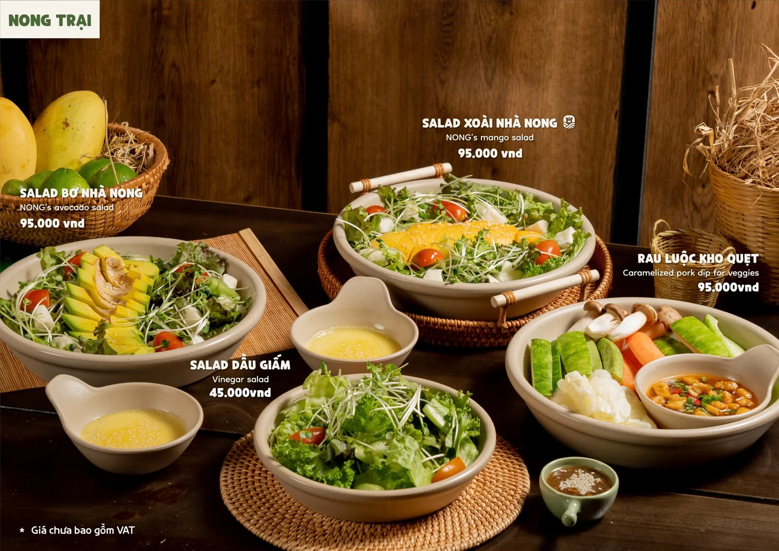 Hình ảnh các loại rau củ hữu cơ và thịt sạch tại NONG – Farm to Grill (Nguồn: Internet) Hình ảnh các loại rau củ hữu cơ và thịt sạch tại NONG – Farm to Grill (Nguồn: Internet)