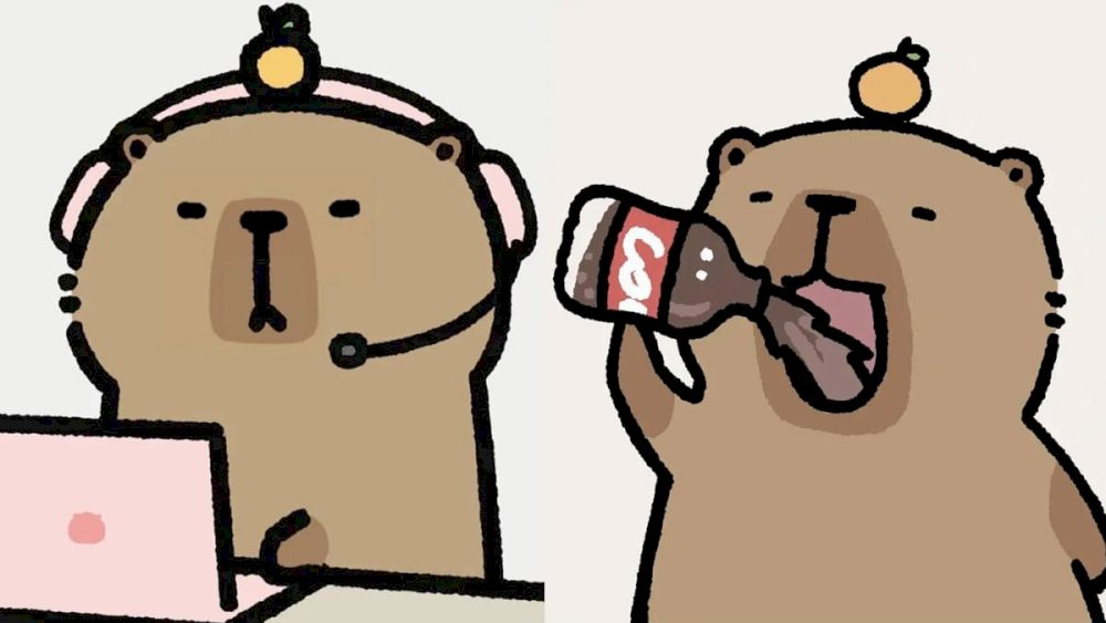 Hình nền máy tính Capybara độ phân giải 4K mang đến vẻ đẹp sắc nét và sự thư giãn tối đa cho góc làm việc (Nguồn: Internet)