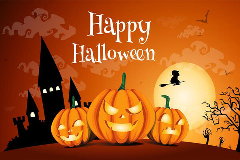 Lịch tháng 10 đánh dấu ngày Halloween cùng những biểu tượng quen thuộc của lễ hội. (Nguồn: Internet)
