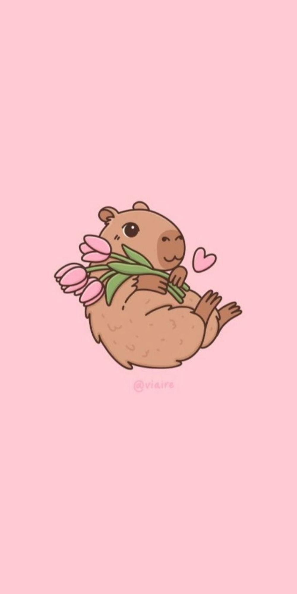 Bộ sưu tập hình nền Capybara cute với phong cách vẽ Chibi cực kỳ bắt mắt cho smartphone (Nguồn: Internet)