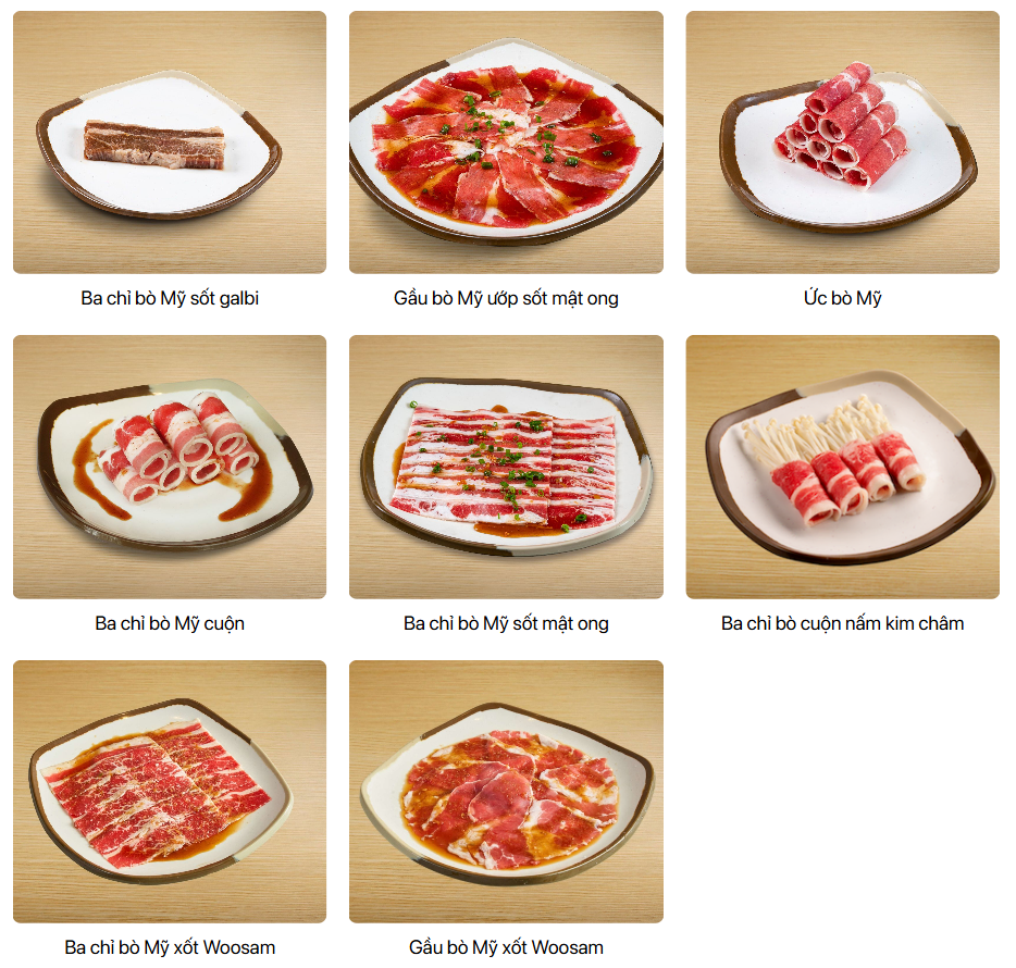 Các món bò buffet Quốc dân 2.0